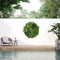 Designer Plants USA Slimline Flowering White Artificial Green Wall Disc UV Resistant 40"