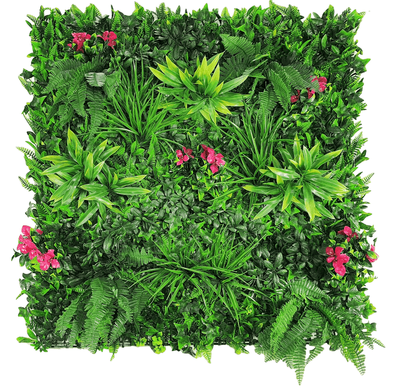 Designer Plants USA Luxury Pink Sensation Artificial Green Wall 40" x 40" Commercial Grade