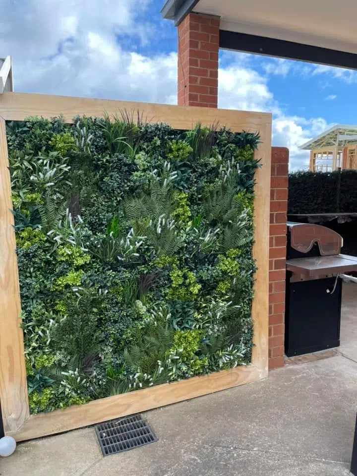 Designer Plants USA Garden of Eden 40"x40" Metal-Backed UV Fire-Resistant Green Wall