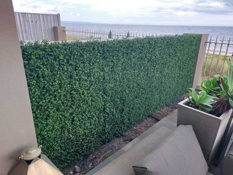Designer Plants USA Natural Artificial Boxwood Wall 40"x40" Commercial Grade UV Resistant