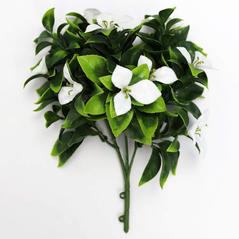 Designer Plants USA Artificial White Bougainvillea Flower Stem 12" Living Wall Insert