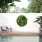 Designer Plants USA Luxury Artificial Green Plant Wall Circle 30" Black Frame UV Resistant