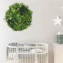 Designer Plants USA Luxury Artificial Green Plant Wall Circle 30" Black Frame UV Resistant