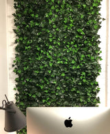 Designer Plants USA Artificial Boston Ivy Green Wall 33SQ FT Commercial Grade UV Resistant
