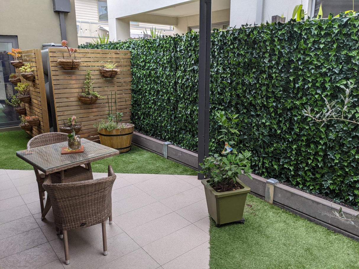 Designer Plants USA Artificial Boston Ivy Green Wall 40 x 40 Commercial Grade UV Resistant