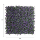 Designer Plants USA Artificial Purple Lavender Foliage Wall Panels 11SQFT 40"x 40" Commercial Grade UV Resistant