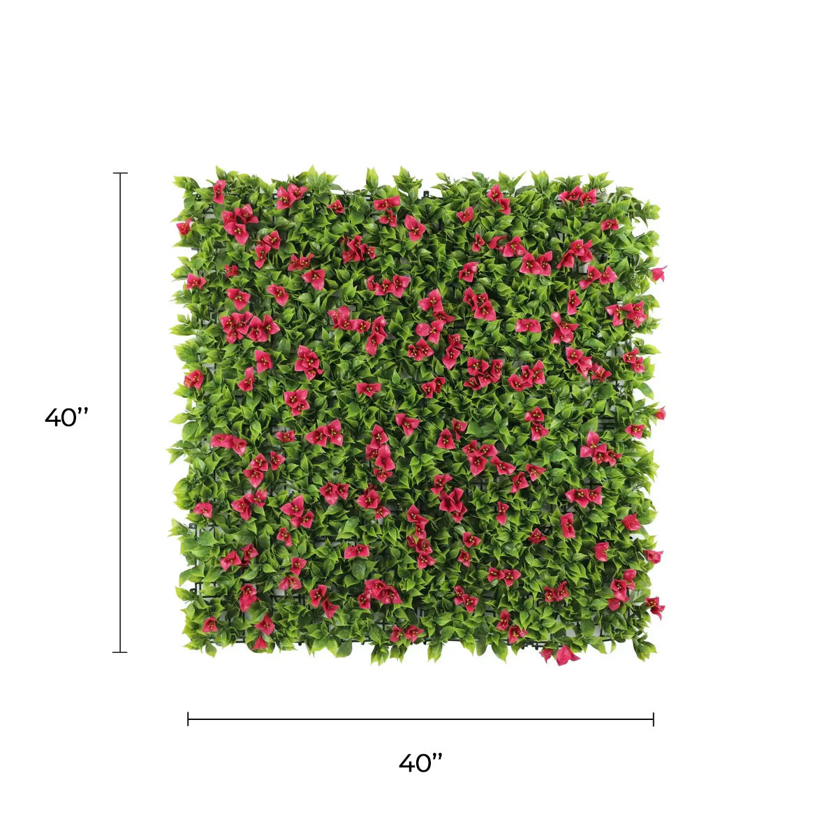 Designer Plants USA Artificial Flowering Pink Green Wall 40 x 40 11SQ FT Commercial Grade