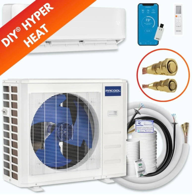 MRCOOL DIY Hyper Heat 18K Single Zone Mini Split Heat Pump System — 5th Gen DIYHH‑18 Bundle (230V)