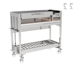 Tagwood BBQ Argentine Wood Fire & Charcoal Gaucho Grill BBQ18SS Stainless Steel Freestanding Grill with Shovel Poker & Heavy-Duty Casters for Mobility PRE-ORDER