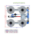 Alien Hydroponics V-SYSTEM 4 Pot 2 Row Kit