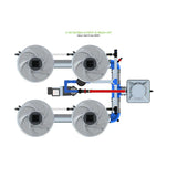 Alien Hydroponics V-SYSTEM 4 Pot 2 Row Kit
