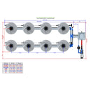 Alien Hydroponics V-SYSTEM 8 Pot 2 Row Kit