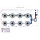 Alien Hydroponics V-SYSTEM 8 Pot 2 Row Kit