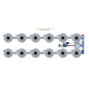 Alien Hydroponics V-SYSTEM 12 Pot 2 Row Kit