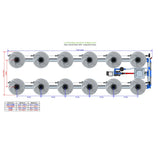 Alien Hydroponics V-SYSTEM 12 Pot 2 Row Kit