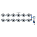 Alien Hydroponics V-SYSTEM 12 Pot 2 Row Kit
