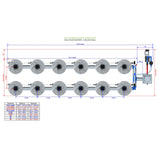 Alien Hydroponics V-SYSTEM 12 Pot 2 Row Kit