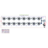 Alien Hydroponics V-SYSTEM 16 Pot 2 Row Kit