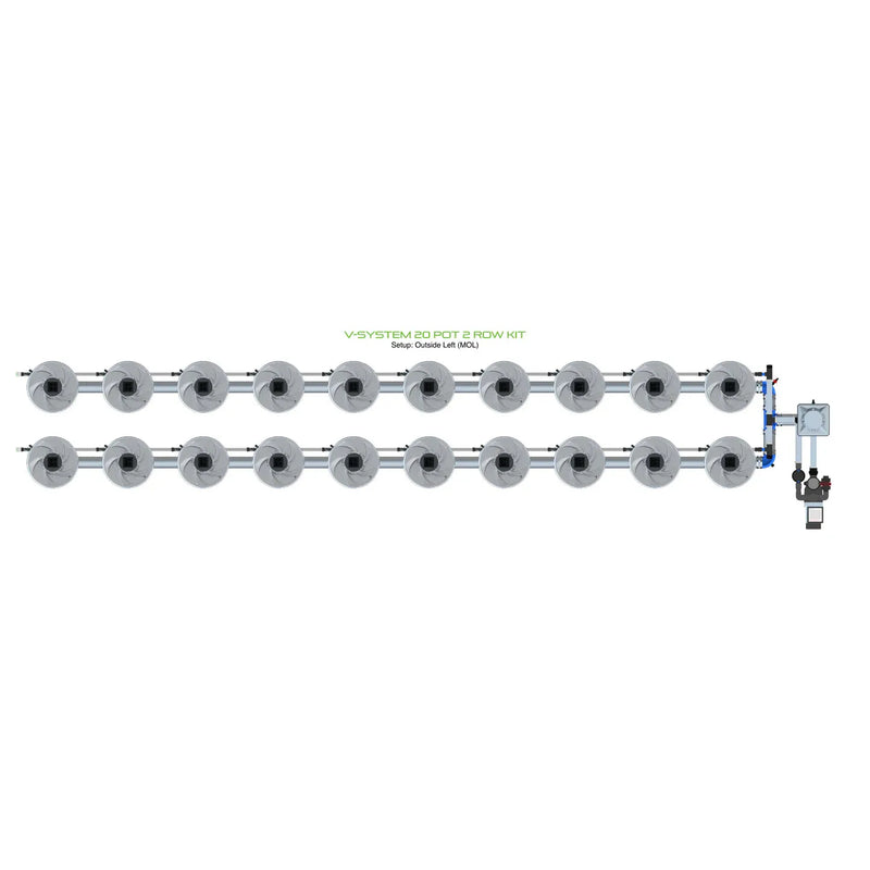 Alien Hydroponics V-SYSTEM 20 Pot 2 Row Kit