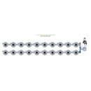 Alien Hydroponics V-SYSTEM 20 Pot 2 Row Kit