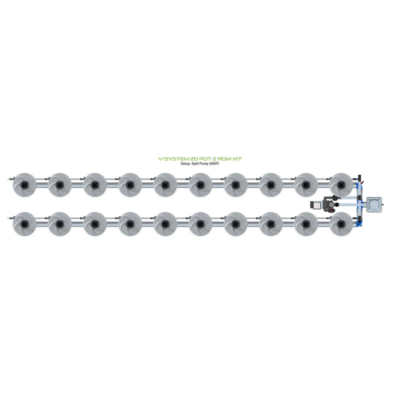 Alien Hydroponics V-SYSTEM 20 Pot 2 Row Kit