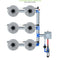 Alien Hydroponics V-SYSTEM 6 Pot 3 Row Kit