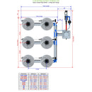 Alien Hydroponics V-SYSTEM 6 Pot 3 Row Kit