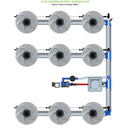 Alien Hydroponics V-SYSTEM 9 Pot 3 Row Kit