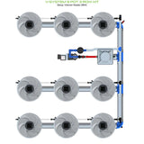 Alien Hydroponics V-SYSTEM 9 Pot 3 Row Kit