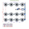 Alien Hydroponics V-SYSTEM 12 Pot 3 Row Kit
