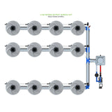 Alien Hydroponics V-SYSTEM 12 Pot 3 Row Kit