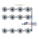 Alien Hydroponics V-SYSTEM 12 Pot 3 Row Kit