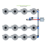 Alien Hydroponics V-SYSTEM 12 Pot 3 Row Kit
