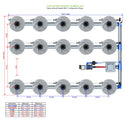 Alien Hydroponics V-SYSTEM 15 Pot 3 Row Kit