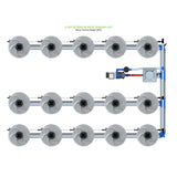 Alien Hydroponics V-SYSTEM 15 Pot 3 Row Kit
