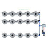 Alien Hydroponics V-SYSTEM 15 Pot 3 Row Kit