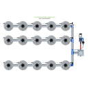 Alien Hydroponics V-SYSTEM 15 Pot 3 Row Kit