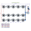 Alien Hydroponics V-SYSTEM 15 Pot 3 Row Kit