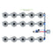 Alien Hydroponics V-SYSTEM 15 Pot 3 Row Kit