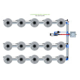 Alien Hydroponics V-SYSTEM 15 Pot 3 Row Kit