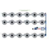Alien Hydroponics V-SYSTEM 18 Pot 3 Row Kit