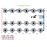 Alien Hydroponics V-SYSTEM 18 Pot 3 Row Kit