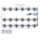Alien Hydroponics V-SYSTEM 18 Pot 3 Row Kit