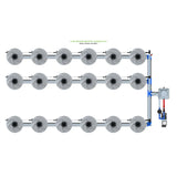Alien Hydroponics V-SYSTEM 18 Pot 3 Row Kit