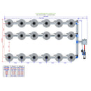 Alien Hydroponics V-SYSTEM 18 Pot 3 Row Kit
