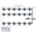 Alien Hydroponics V-SYSTEM 18 Pot 3 Row Kit