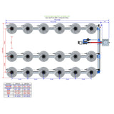 Alien Hydroponics V-SYSTEM 18 Pot 3 Row Kit