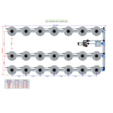 Alien Hydroponics V-SYSTEM 21 Pot 3 Row Kit
