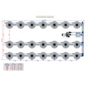 Alien Hydroponics V-SYSTEM 21 Pot 3 Row Kit