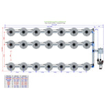 Alien Hydroponics V-SYSTEM 21 Pot 3 Row Kit